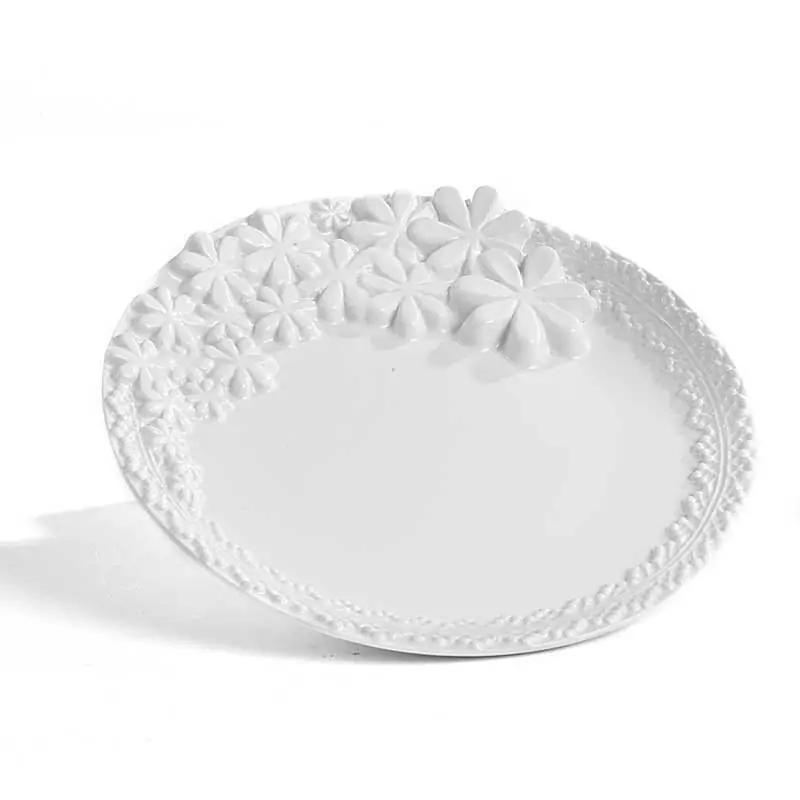bomboniere ceramica bianca piattino svuota tasche